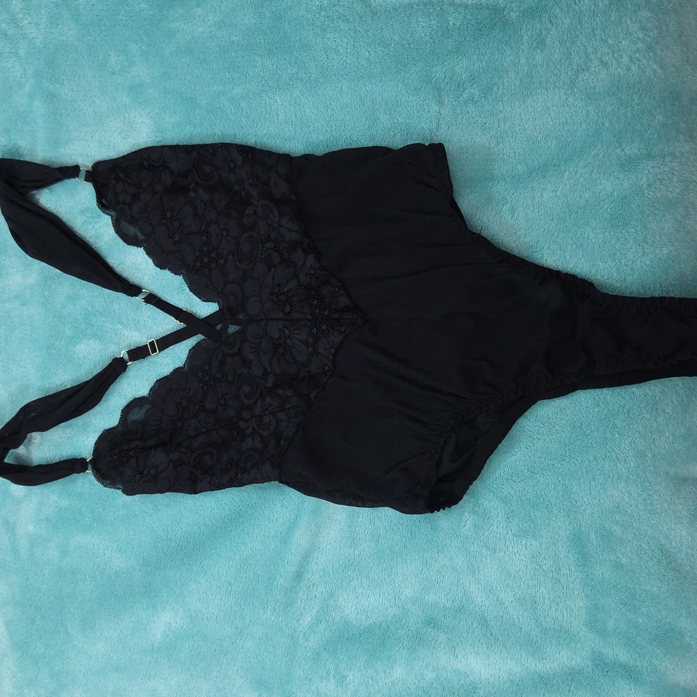 WE ARE HAH, Black Sheer Bodysuit.